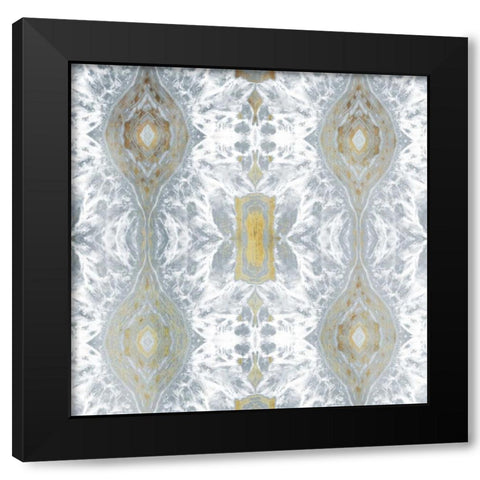 Kscope Grey Gold Black Modern Wood Framed Art Print by Grey, Jace