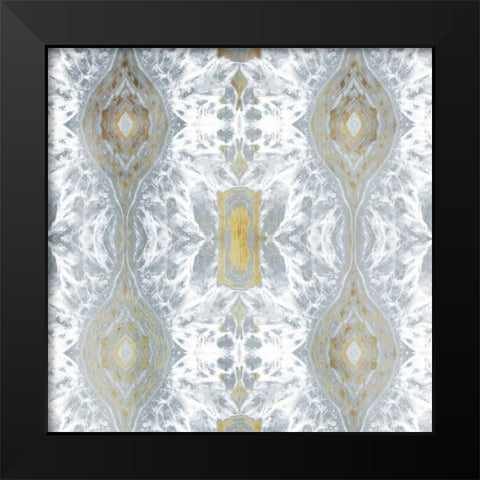 Kscope Grey Gold Black Modern Wood Framed Art Print by Grey, Jace