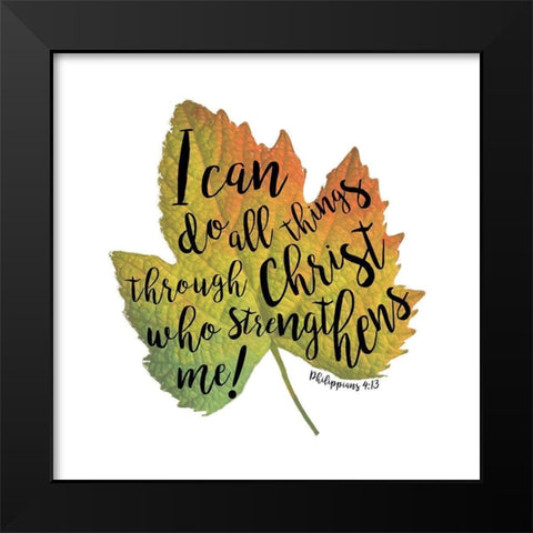 Christ Leaf Black Modern Wood Framed Art Print by Grey, Jace