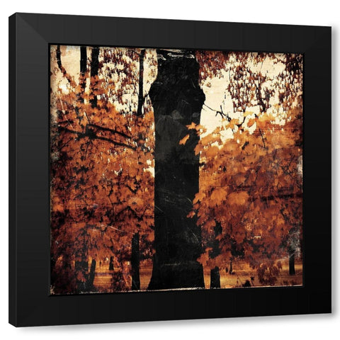 Fall Forest Black Modern Wood Framed Art Print with Double Matting by Grey, Jace