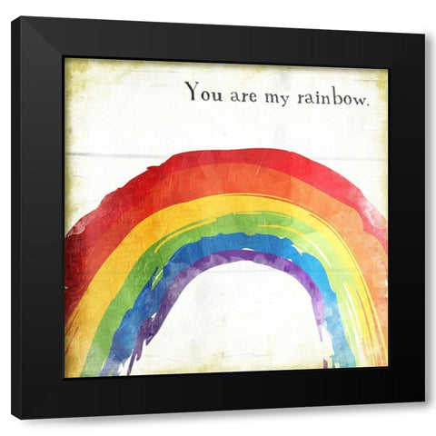 Rainbow Black Modern Wood Framed Art Print with Double Matting by Grey, Jace