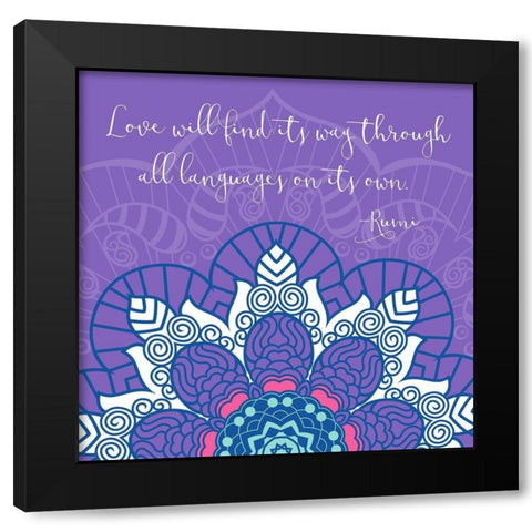 Love Will Find Black Modern Wood Framed Art Print with Double Matting by Grey, Jace