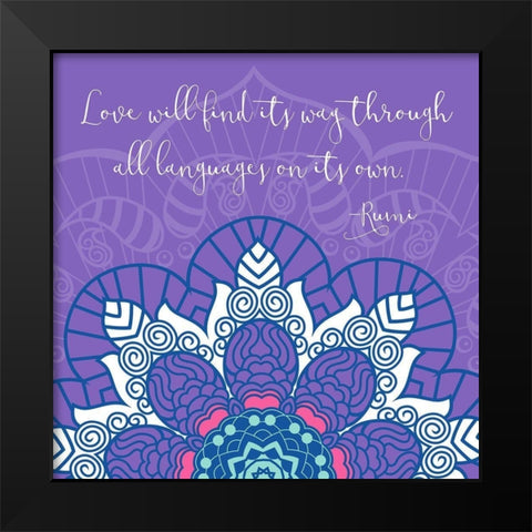 Love Will Find Black Modern Wood Framed Art Print by Grey, Jace