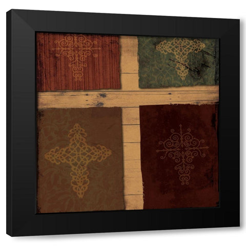 Cross Roads Black Modern Wood Framed Art Print by Grey, Jace