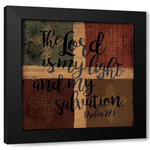 Lord Is My Light Black Modern Wood Framed Art Print by Grey, Jace