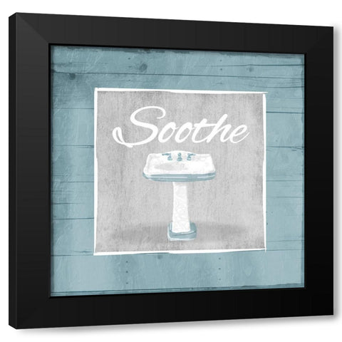 Soothe Sink Wood Black Modern Wood Framed Art Print with Double Matting by Grey, Jace