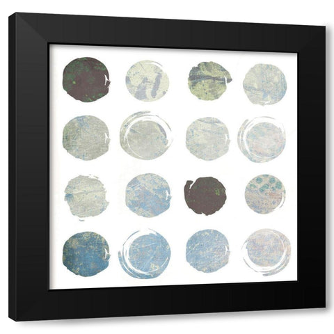 Soft Dots Black Modern Wood Framed Art Print with Double Matting by Grey, Jace