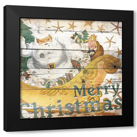 White Christmas Black Modern Wood Framed Art Print by Grey, Jace