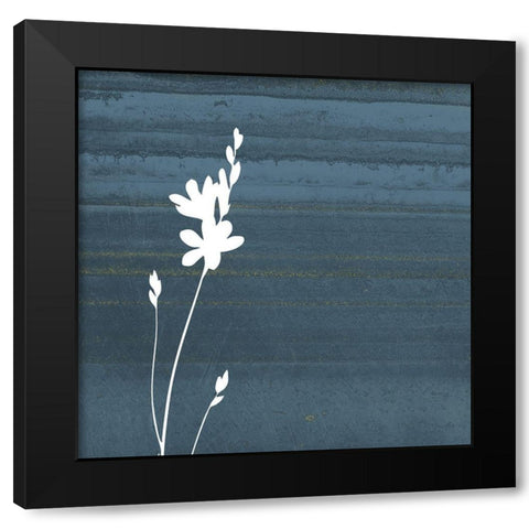 Granite Flower Black Modern Wood Framed Art Print by Grey, Jave