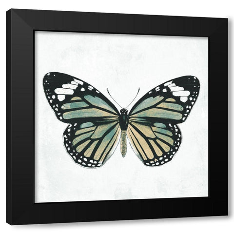 Neutral Butterfly Black Modern Wood Framed Art Print by Grey, Jace