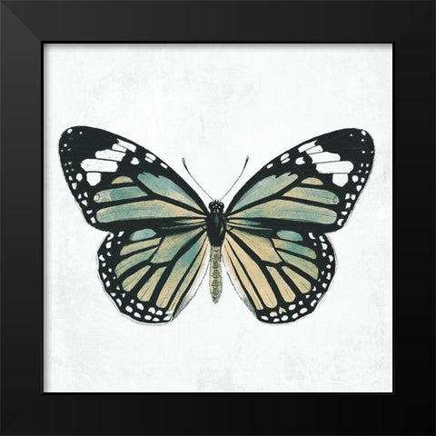 Neutral Butterfly Black Modern Wood Framed Art Print by Grey, Jace