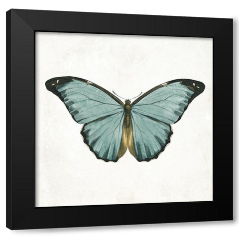 Neutral Butterfly 4 Black Modern Wood Framed Art Print by Grey, Jace