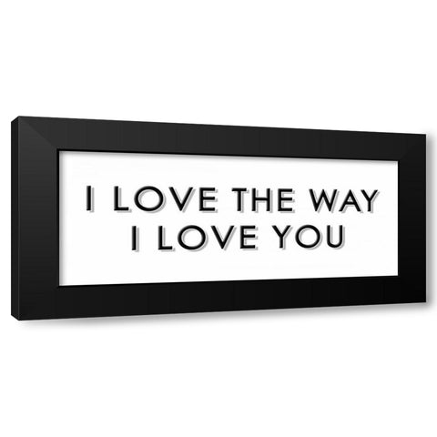 Love Black Modern Wood Framed Art Print with Double Matting by Grey, Jace