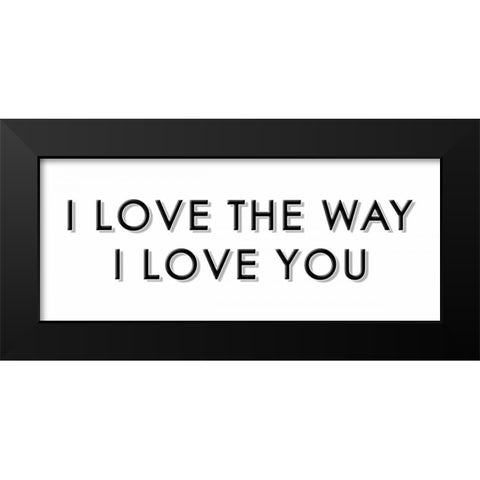 Love Black Modern Wood Framed Art Print by Grey, Jace