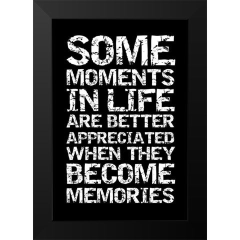 Memories Clean Black Modern Wood Framed Art Print by Grey, Jace