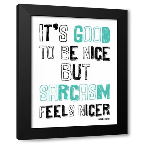 Sarcasm2 Black Modern Wood Framed Art Print with Double Matting by Grey, Jace