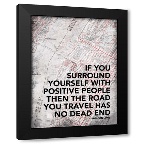 Positive People Black Modern Wood Framed Art Print by Grey, Jace