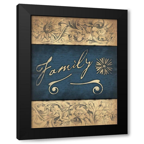 Family Black Modern Wood Framed Art Print by Grey, Jace