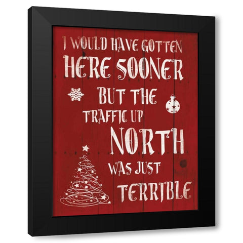 Holiday Traffic Black Modern Wood Framed Art Print by Grey, Jace