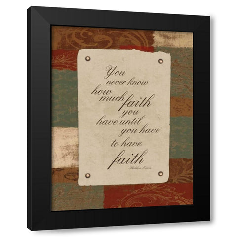 Have Faith Black Modern Wood Framed Art Print by Grey, Jace