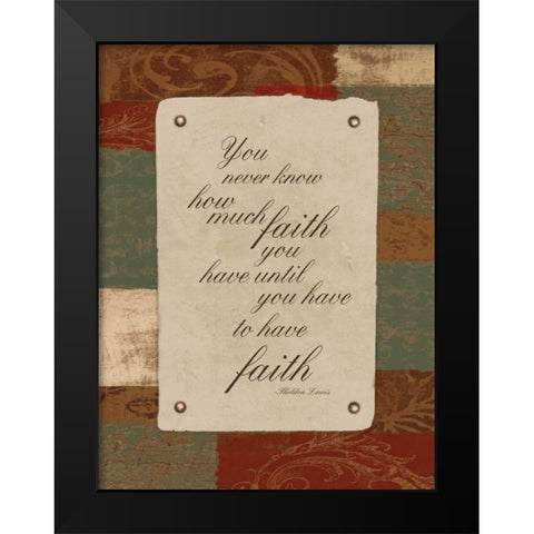 Have Faith Black Modern Wood Framed Art Print by Grey, Jace
