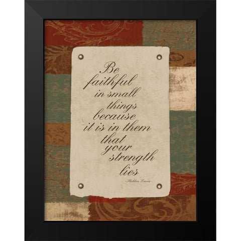 Your Strength Black Modern Wood Framed Art Print by Grey, Jace