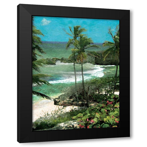 Palm trees mate Black Modern Wood Framed Art Print by Grey, Jace