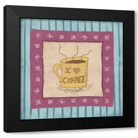 Coffee 3 Black Modern Wood Framed Art Print by Grey, Jace