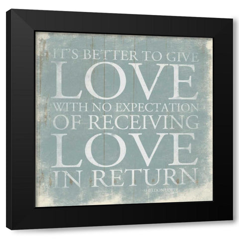 Love 1 Black Modern Wood Framed Art Print with Double Matting by Grey, Jace