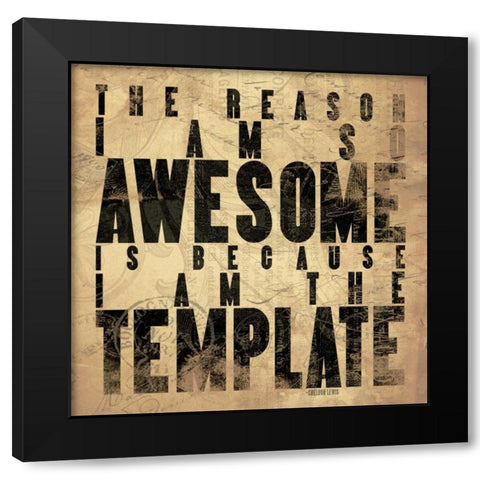 Awesome 1 Black Modern Wood Framed Art Print with Double Matting by Grey, Jace