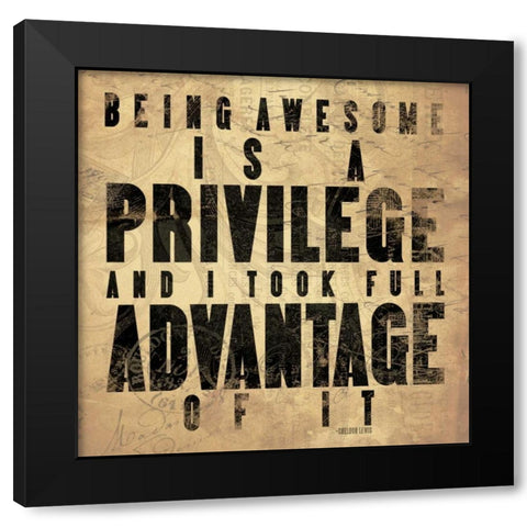 Awesome 2 Black Modern Wood Framed Art Print with Double Matting by Grey, Jace