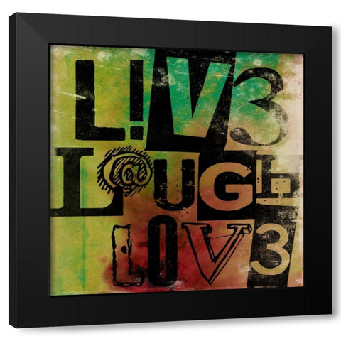LLL Black Modern Wood Framed Art Print by Grey, Jace