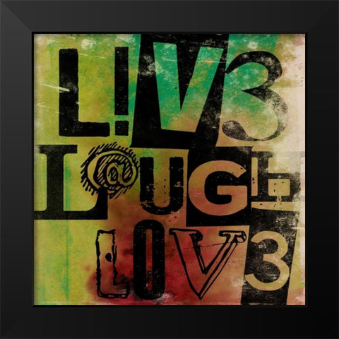 LLL Black Modern Wood Framed Art Print by Grey, Jace