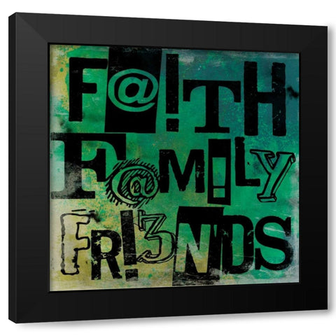 FFF Black Modern Wood Framed Art Print by Grey, Jace