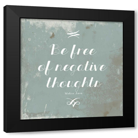 Negative Thoughts Black Modern Wood Framed Art Print with Double Matting by Grey, Jace