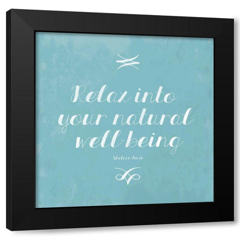 Relax Black Modern Wood Framed Art Print by Grey, Jace