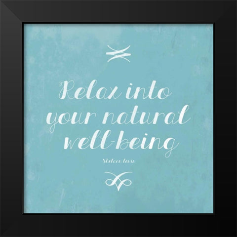 Relax Black Modern Wood Framed Art Print by Grey, Jace