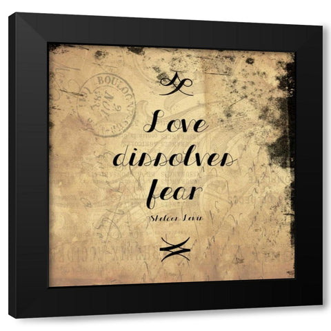 Love Black Modern Wood Framed Art Print by Grey, Jace