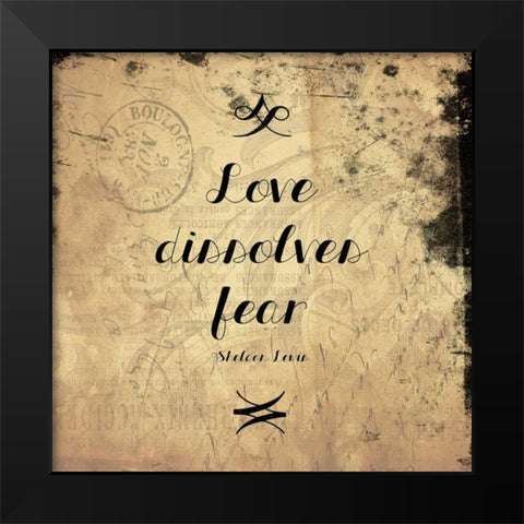 Love Black Modern Wood Framed Art Print by Grey, Jace