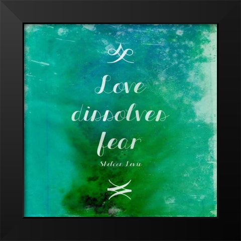 Love Black Modern Wood Framed Art Print by Grey, Jace