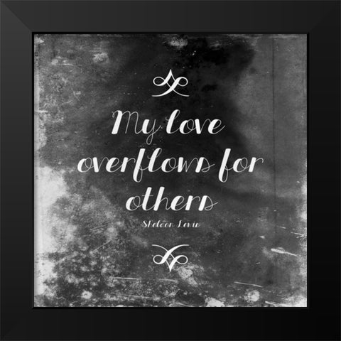 Overflows Black Modern Wood Framed Art Print by Grey, Jace