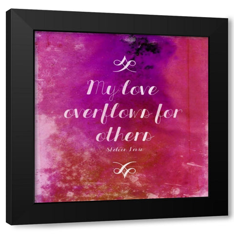 Overflows Black Modern Wood Framed Art Print by Grey, Jace