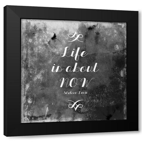 Life Black Modern Wood Framed Art Print by Grey, Jace