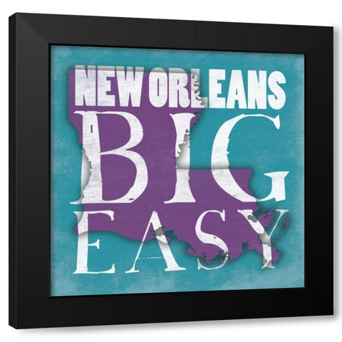 New  Orleans Black Modern Wood Framed Art Print with Double Matting by Grey, Jace