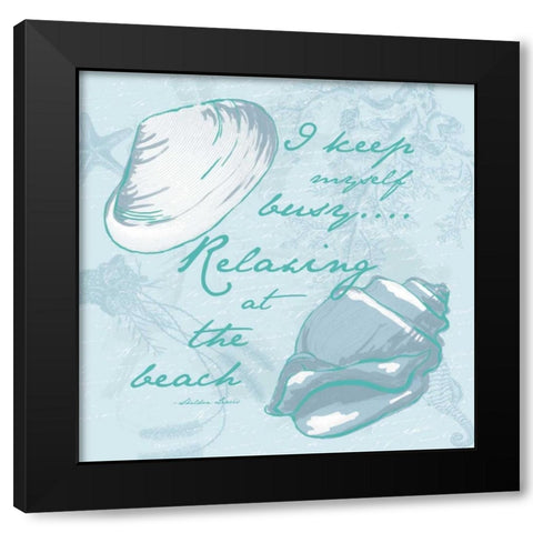 Relaxing Black Modern Wood Framed Art Print with Double Matting by Grey, Jace