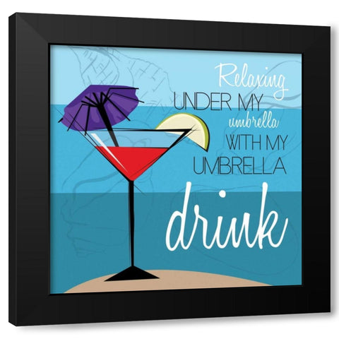 Bach Umbrella Black Modern Wood Framed Art Print by Grey, Jace