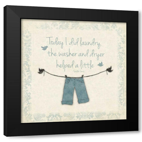 Laundry 2 Black Modern Wood Framed Art Print with Double Matting by Grey, Jace