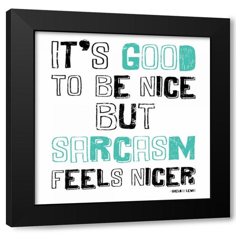 Sarcasm 2 Black Modern Wood Framed Art Print with Double Matting by Grey, Jace