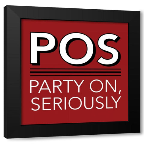 POS Black Modern Wood Framed Art Print with Double Matting by Grey, Jace