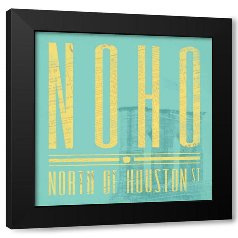 NOHO in Spring Black Modern Wood Framed Art Print by Grey, Jace